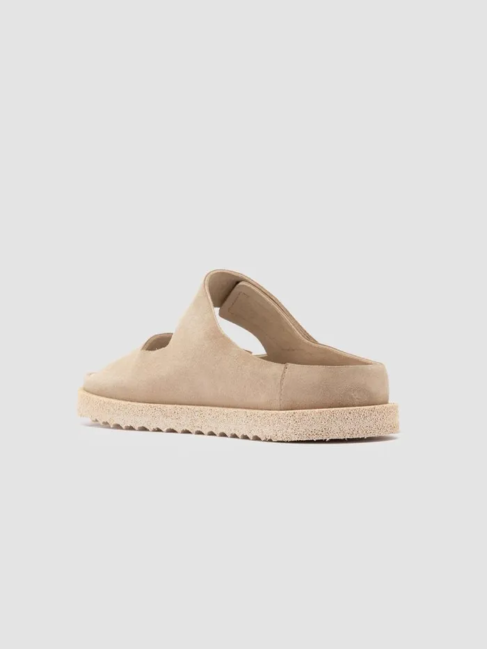 Women Officine Creative Footwear SANDS 105 Ivory Suede Slide Sandals Women Officine Creative Footwear SANDS 105 Ivory Suede Slide Sandals