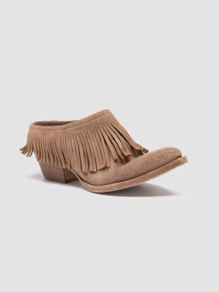 Women Officine Creative Footwear WANDA DD 108 Orice Beige Suede Mule Sandals Women Officine Creative Footwear WANDA DD 108 Orice Beige Suede Mule Sandals