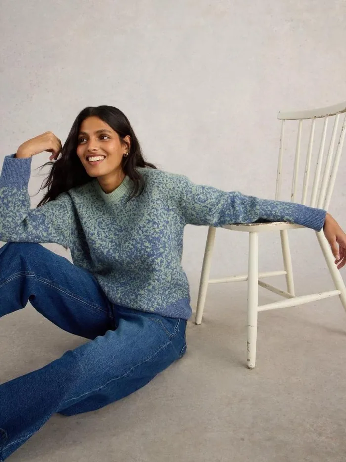 Women OMBRE JUMPER Blue Multi White Stuff Knitwear