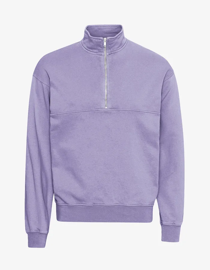 Women Organic Quarter Zip 8211 Purple Jade Quarter Zips Colorfulstandard