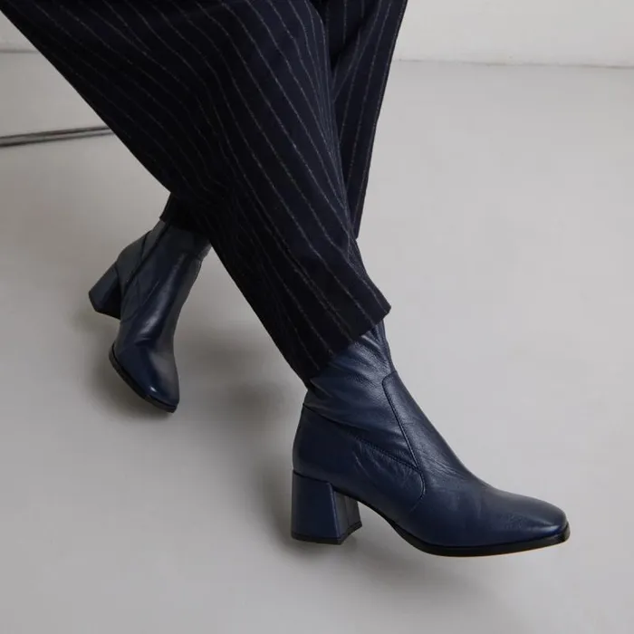 Women Ovaltoe Ankle Boots Blue JONAK Ankle Boots Lowboots