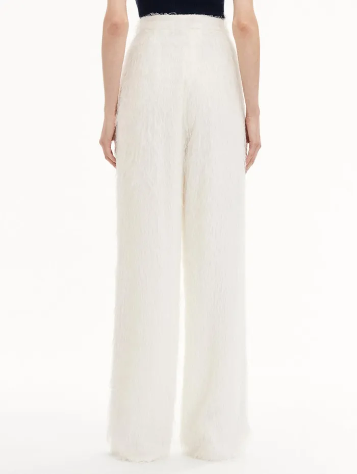 Women Pants and Skirts Oscar De La Renta Fringe Fil Coup Wide Leg Pant Ivory Women Pants and Skirts Oscar De La Renta Fringe Fil Coup Wide Leg Pant Ivory