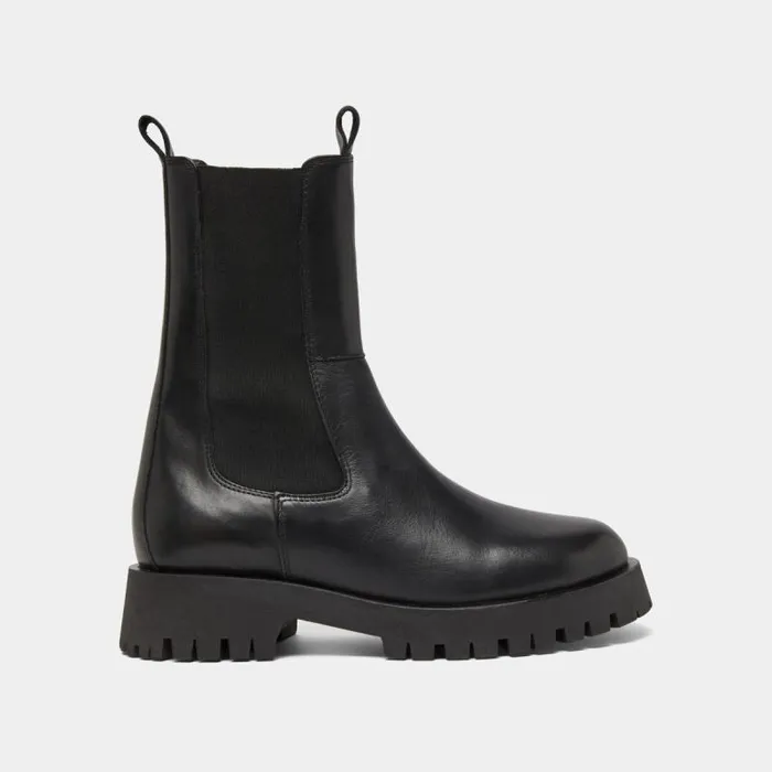 Women Platform Boots Black JONAK Ankle Boots Lowboots