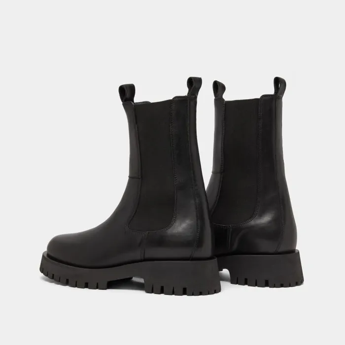 Women Platform Boots Black JONAK Ankle Boots Lowboots