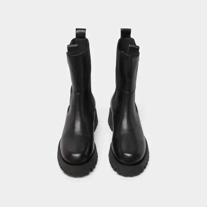 Women Platform Boots Black JONAK Ankle Boots Lowboots