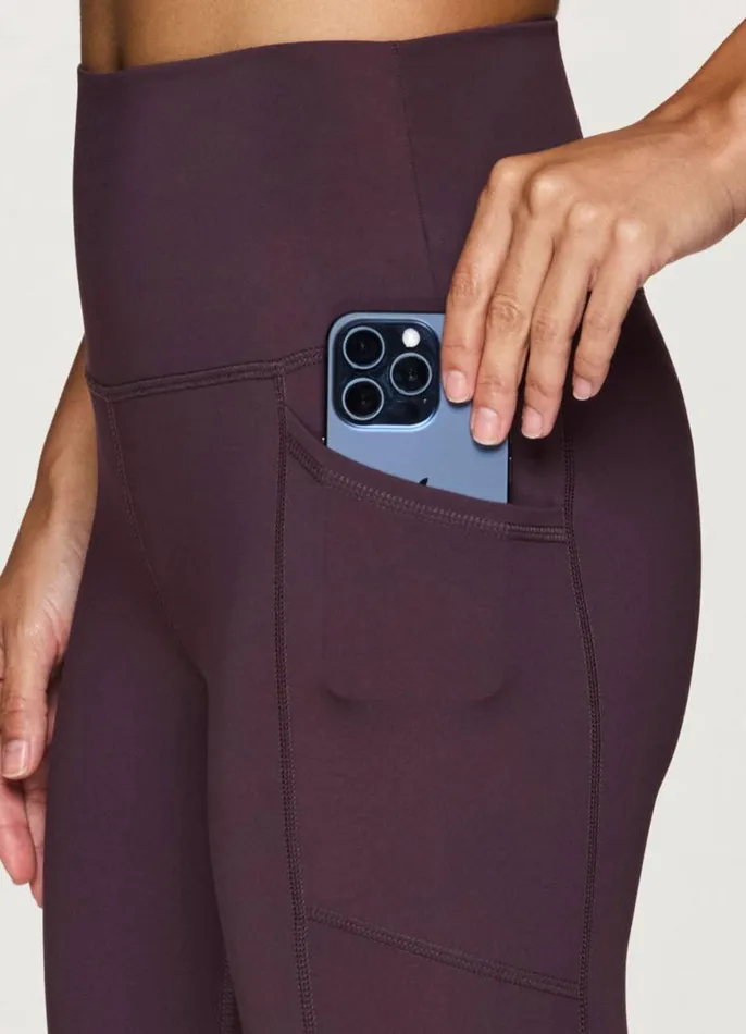 Women Prime Tech Flex Ultra Hold 78 Legging Plum RBX Active Leggings