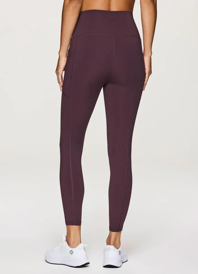Women Prime Tech Flex Ultra Hold 78 Legging Plum RBX Active Leggings
