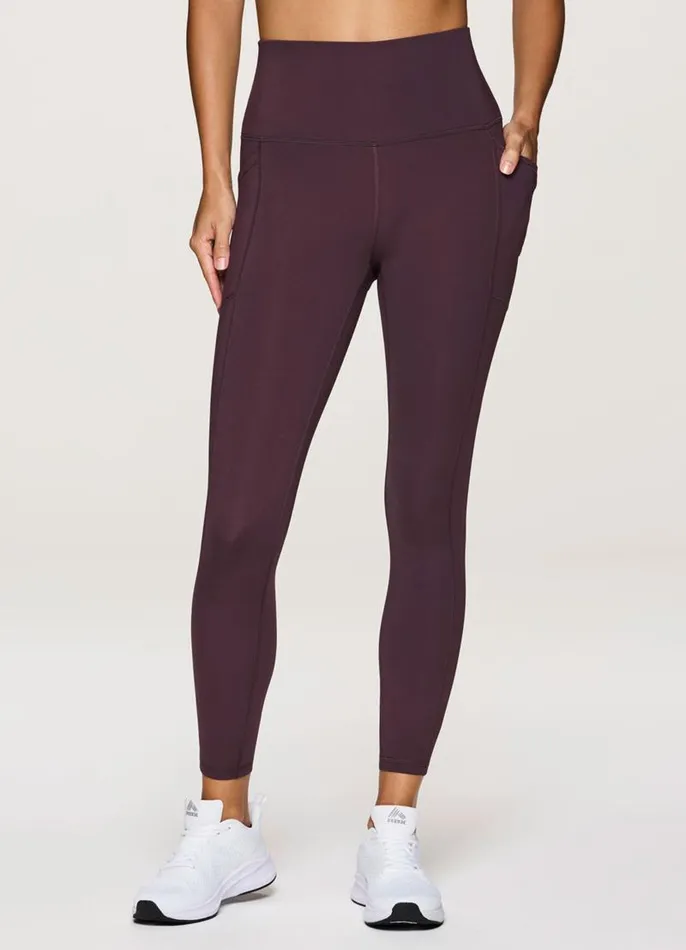 Women Prime Tech Flex Ultra Hold 78 Legging Plum RBX Active Leggings