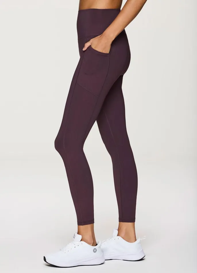 Women Prime Tech Flex Ultra Hold 78 Legging Plum RBX Active Leggings