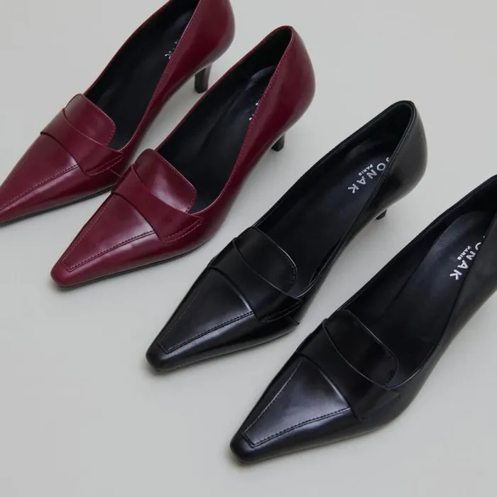 Women Pumps With Wide Slit On Top Black JONAK Loafers