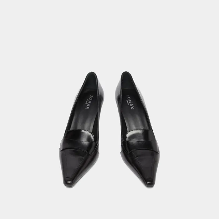 Women Pumps With Wide Slit On Top Black JONAK Loafers