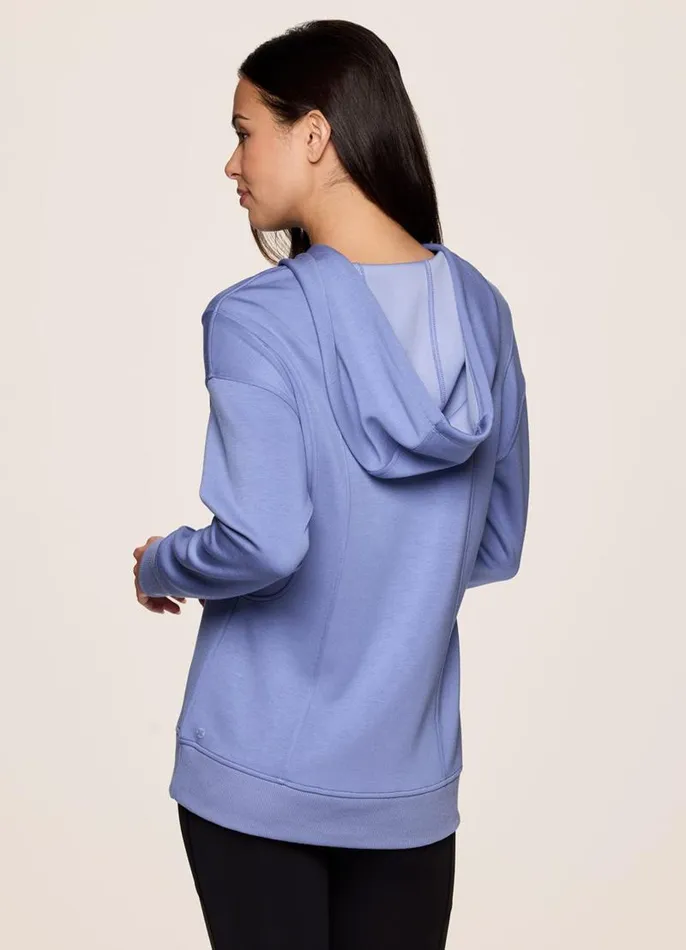 Women Recharge Scuba Hoodie Periwinkle RBX Active Sweatshirts