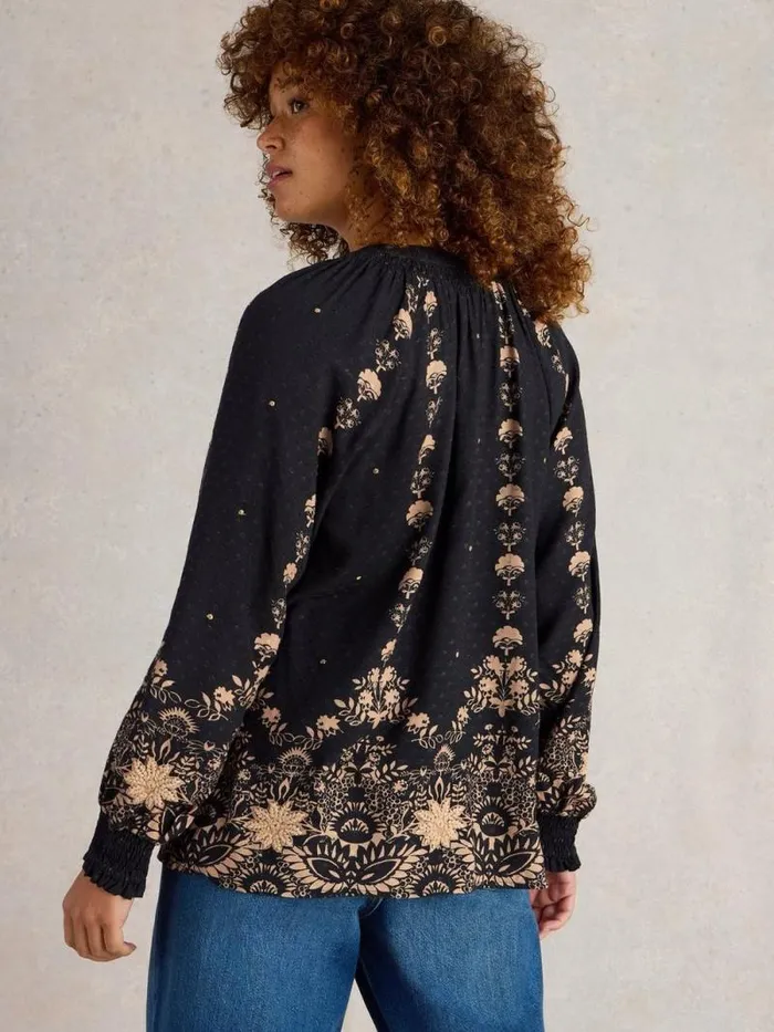 Women Robyn Embroidered Top Black Multi White Stuff Party Tops Women Robyn Embroidered Top Black Multi White Stuff Party Tops