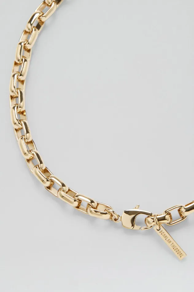 Women ROLO CHAIN CHOKER LIGHTGOLD Jewelry Scanlan Theodore