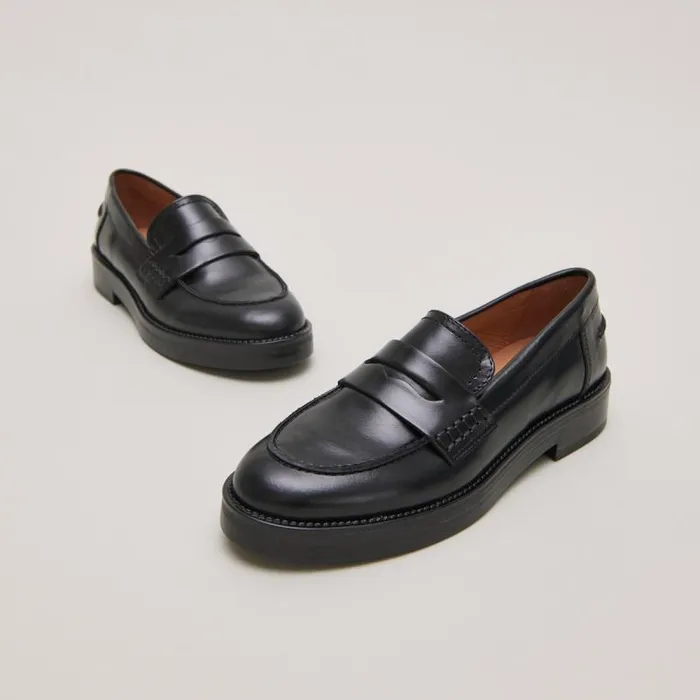 Women Roundtoed Loafers Black JONAK Loafers Women Roundtoed Loafers Black JONAK Loafers