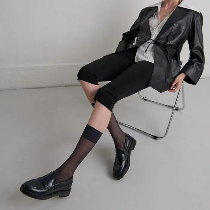 Women Roundtoed Loafers Blue JONAK Loafers