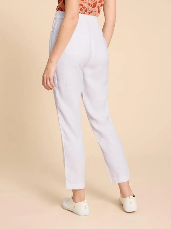 Women Rowena Linen Trouser Brilliant White White Stuff Trousers