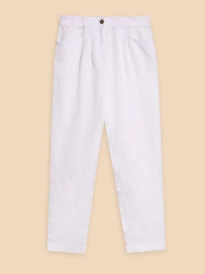Women Rowena Linen Trouser Brilliant White White Stuff Trousers