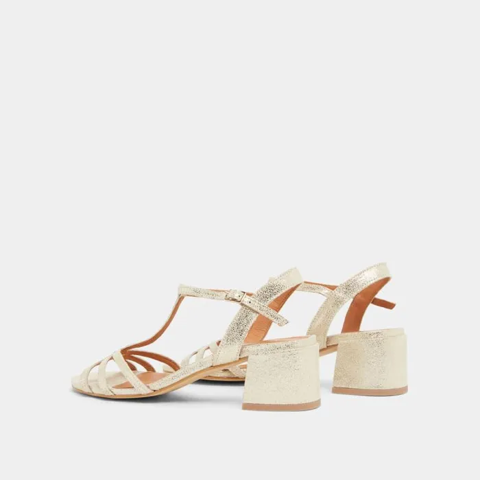 Women Sandals With Heels And Open Toes Platinum JONAK Sandals