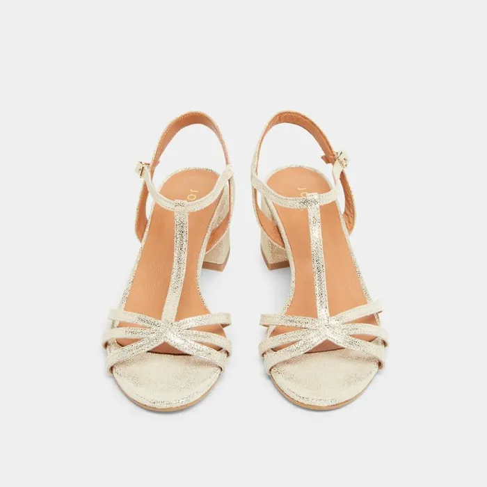Women Sandals With Heels And Open Toes Platinum JONAK Sandals