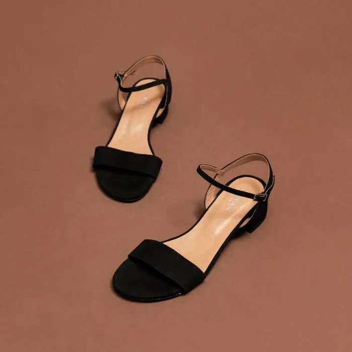 Women Sandals With Square Heel Black JONAK Sandals