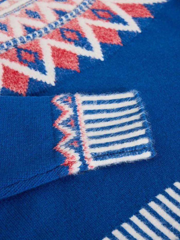 Women SAPPHIRE FAIRISLE JUMPER Blue Multi White Stuff Knitwear