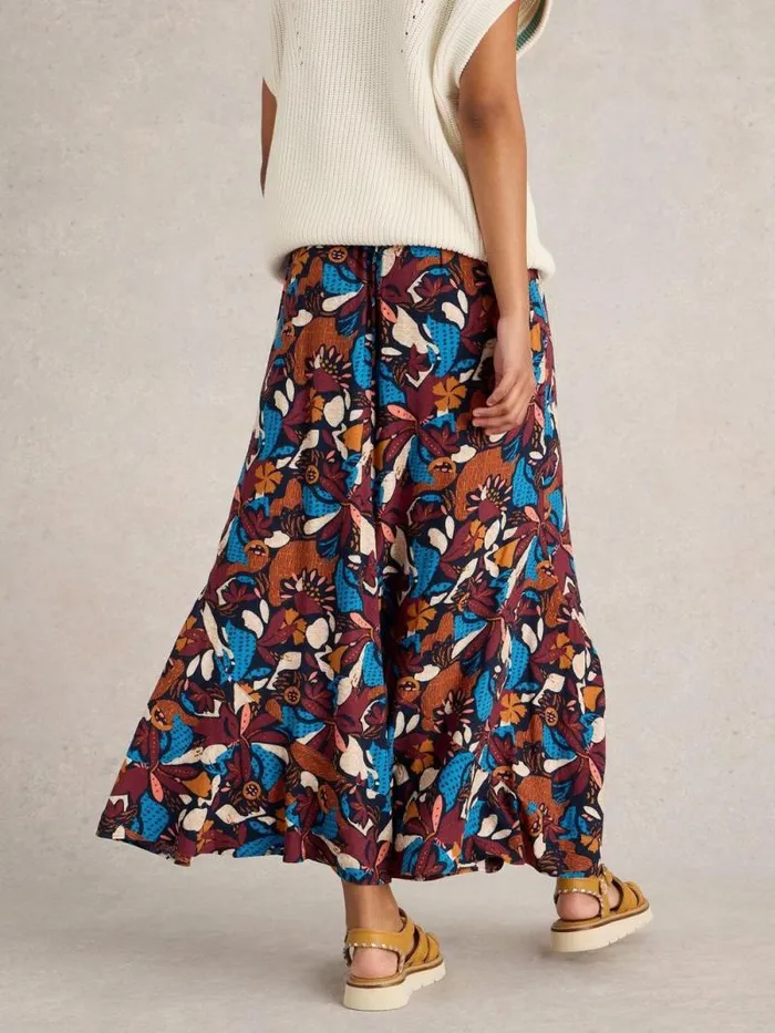 Women Sara Skirt Maxi Navy Print White Stuff Skirts