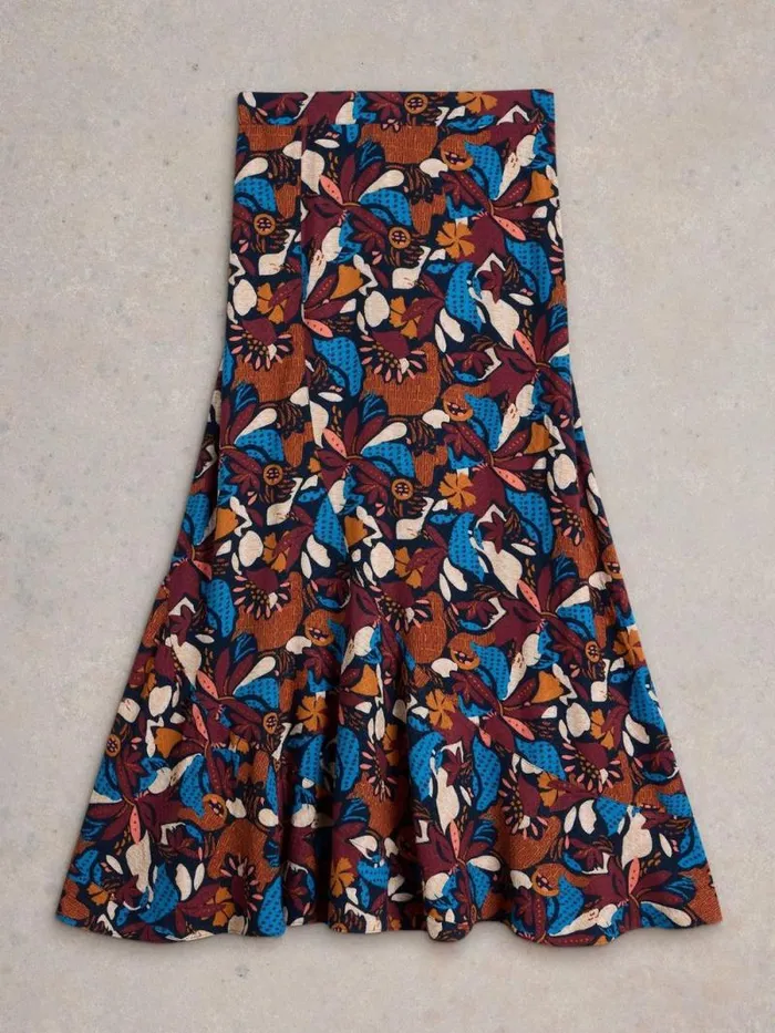 Women Sara Skirt Maxi Navy Print White Stuff Skirts