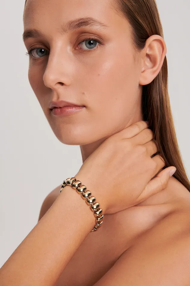 Women Scanlan Theodore BEETLE CHAIN BRACELET LIGHTGOLD Jewelry
