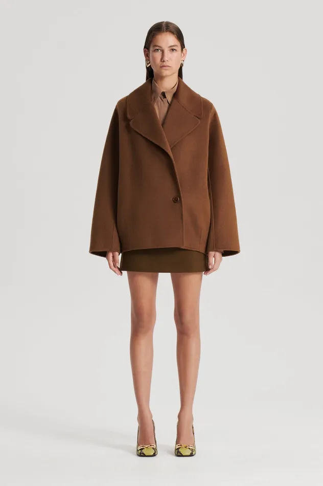 Women Scanlan Theodore COCOON SLEEVE COAT SPICE Coats