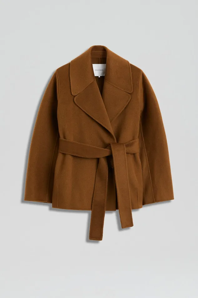Women Scanlan Theodore COCOON SLEEVE COAT SPICE Coats Women Scanlan Theodore COCOON SLEEVE COAT SPICE Coats