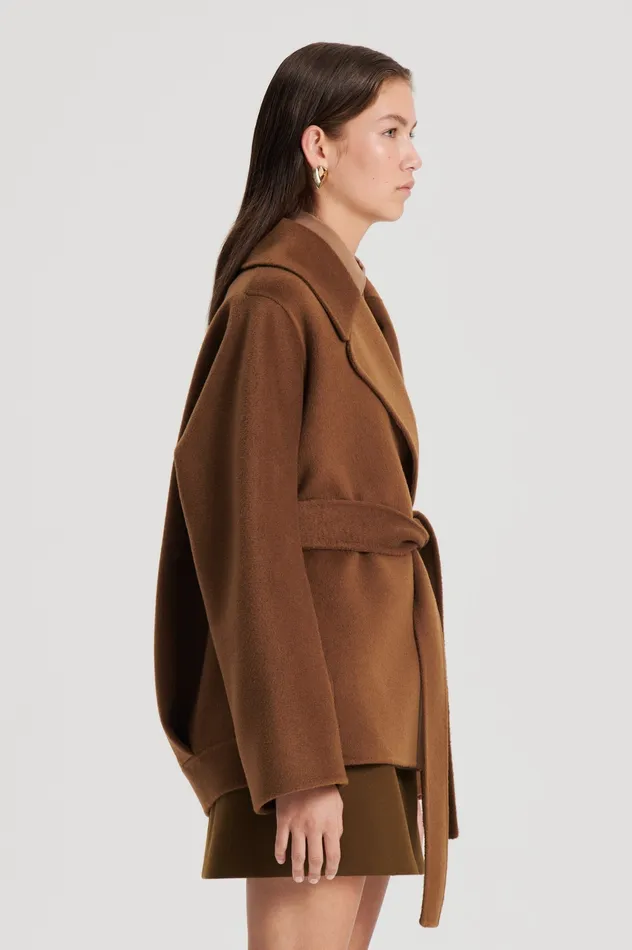 Women Scanlan Theodore COCOON SLEEVE COAT SPICE Coats Women Scanlan Theodore COCOON SLEEVE COAT SPICE Coats
