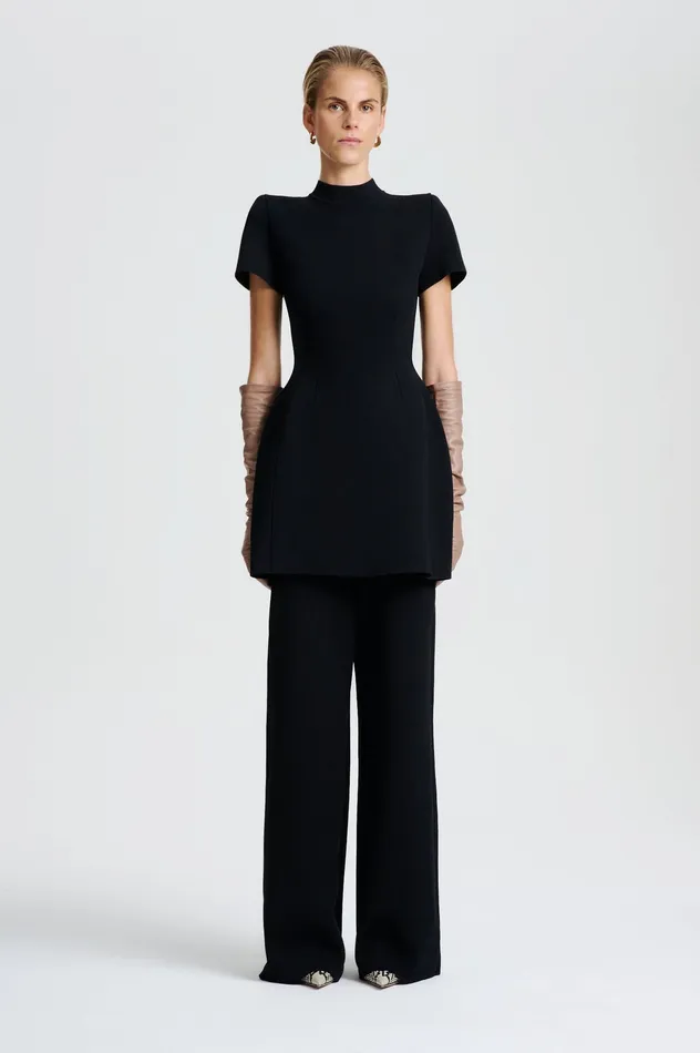 Women Scanlan Theodore CREPE KNIT TROUSER BLACK Trousers