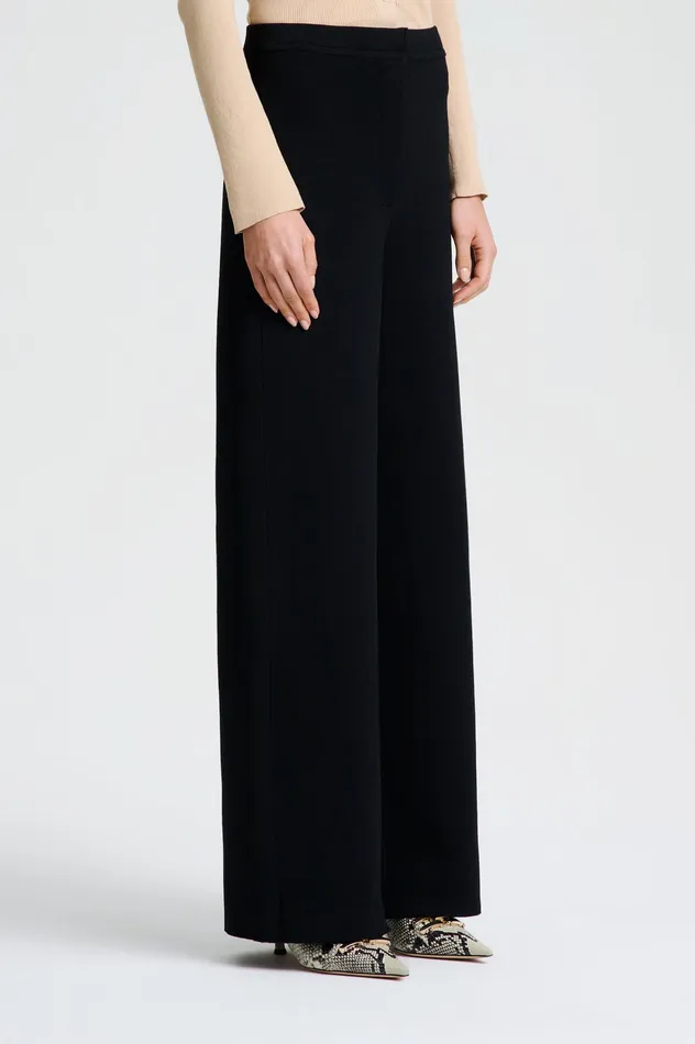 Women Scanlan Theodore CREPE KNIT TROUSER BLACK Trousers Women Scanlan Theodore CREPE KNIT TROUSER BLACK Trousers
