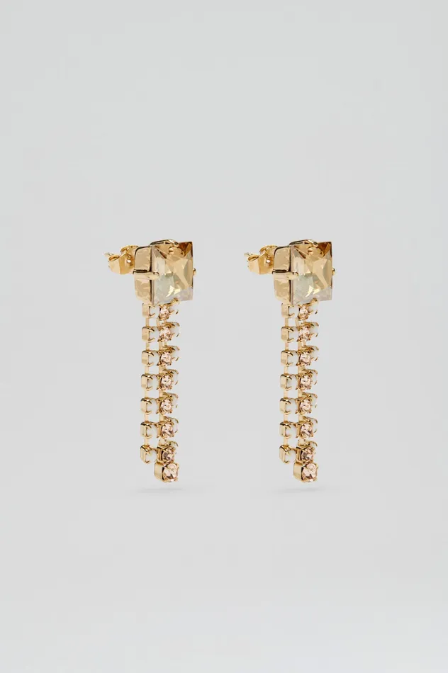 Women Scanlan Theodore OPAL STRASS FRINGE EARRINGS CHALK Jewelry Women Scanlan Theodore OPAL STRASS FRINGE EARRINGS CHALK Jewelry