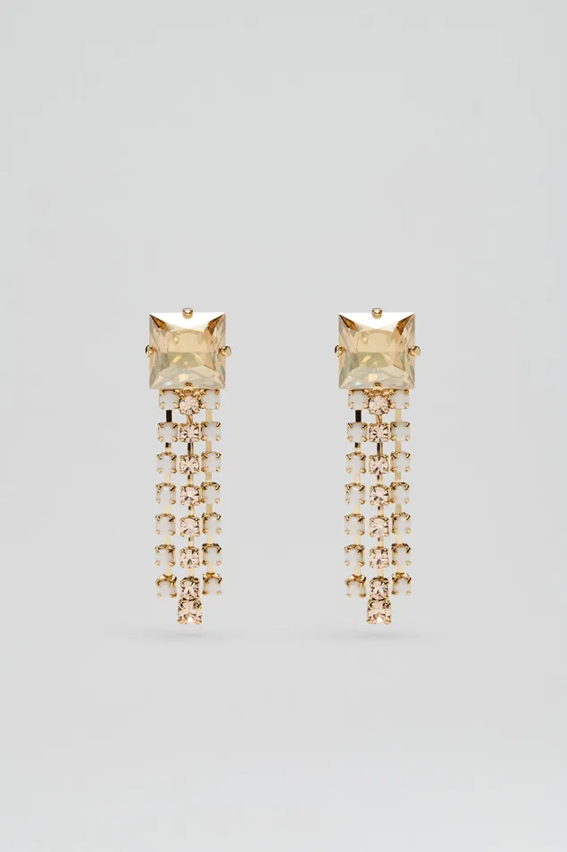 Women Scanlan Theodore OPAL STRASS FRINGE EARRINGS CHALK Jewelry Women Scanlan Theodore OPAL STRASS FRINGE EARRINGS CHALK Jewelry