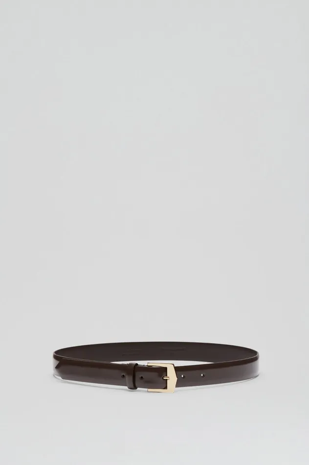 Women Scanlan Theodore POINTED BUCKLE BELT 25 DARKCHOCOLATE Belts