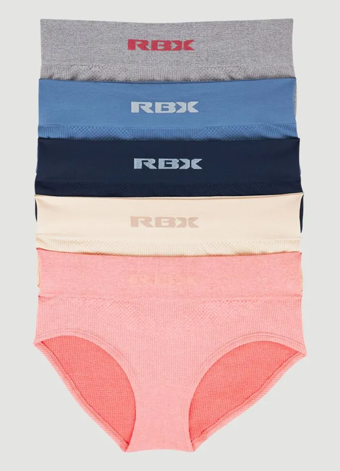 Women Seamless Ribbed Hipster 5Pack Multi RBX Active Intimates
