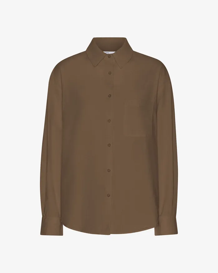 Women Shirts Colorfulstandard Organic Oversized Shirt 8211 Cedar Brown