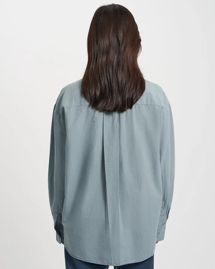 Women Shirts Colorfulstandard Organic Oversized Shirt 8211 Steel Blue