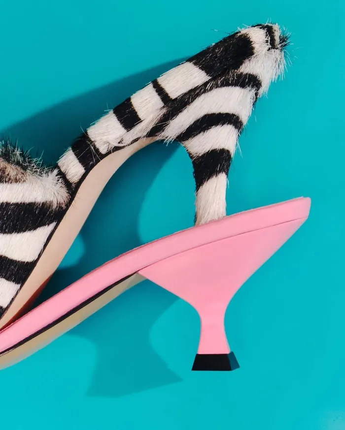 Women Shoes JACQUEMUS The Double Mules Black and White Zebra Women Shoes JACQUEMUS The Double Mules Black and White Zebra