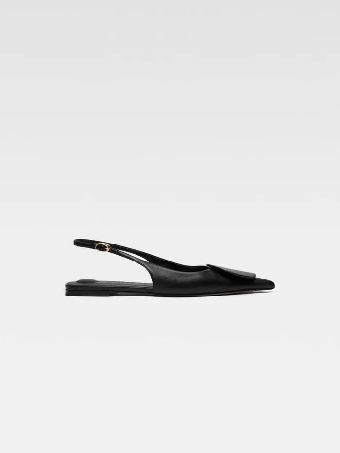 Women Shoes JACQUEMUS The Flat Duelo Slingbacks Black