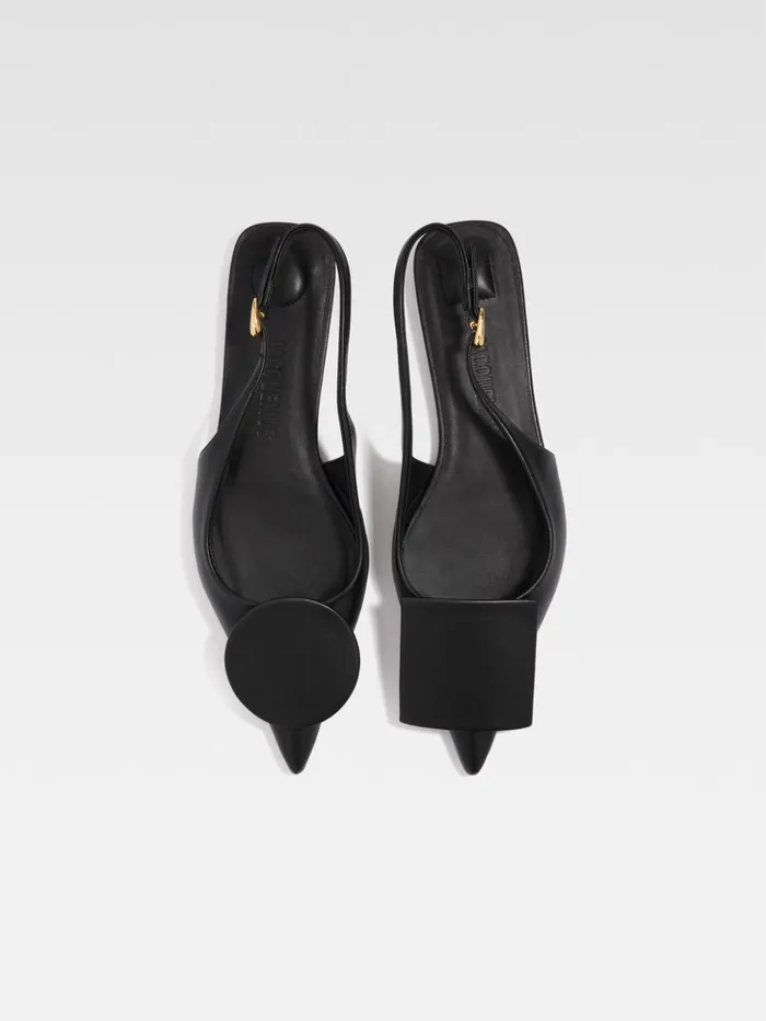 Women Shoes JACQUEMUS The Flat Duelo Slingbacks Black Women Shoes JACQUEMUS The Flat Duelo Slingbacks Black