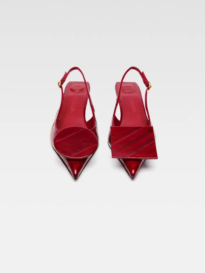 Women Shoes JACQUEMUS The Low Duelo Slingbacks Dark Red