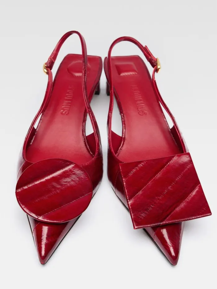 Women Shoes JACQUEMUS The Low Duelo Slingbacks Dark Red