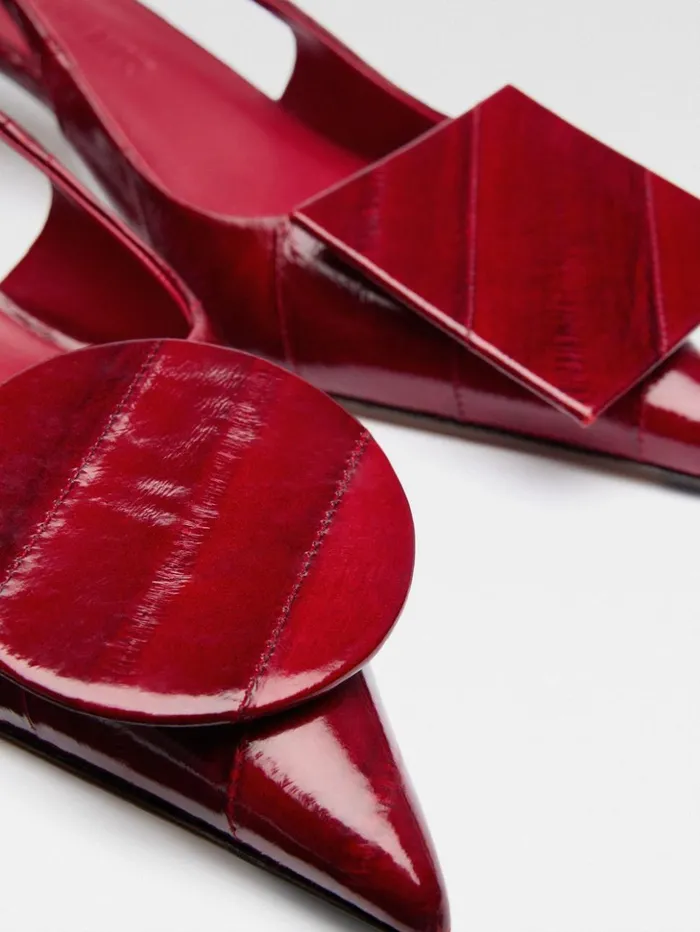 Women Shoes JACQUEMUS The Low Duelo Slingbacks Dark Red