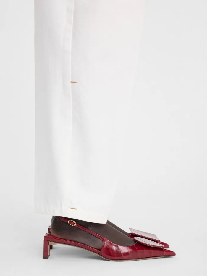Women Shoes JACQUEMUS The Low Duelo Slingbacks Dark Red