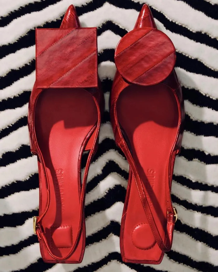 Women Shoes JACQUEMUS The Low Duelo Slingbacks Dark Red