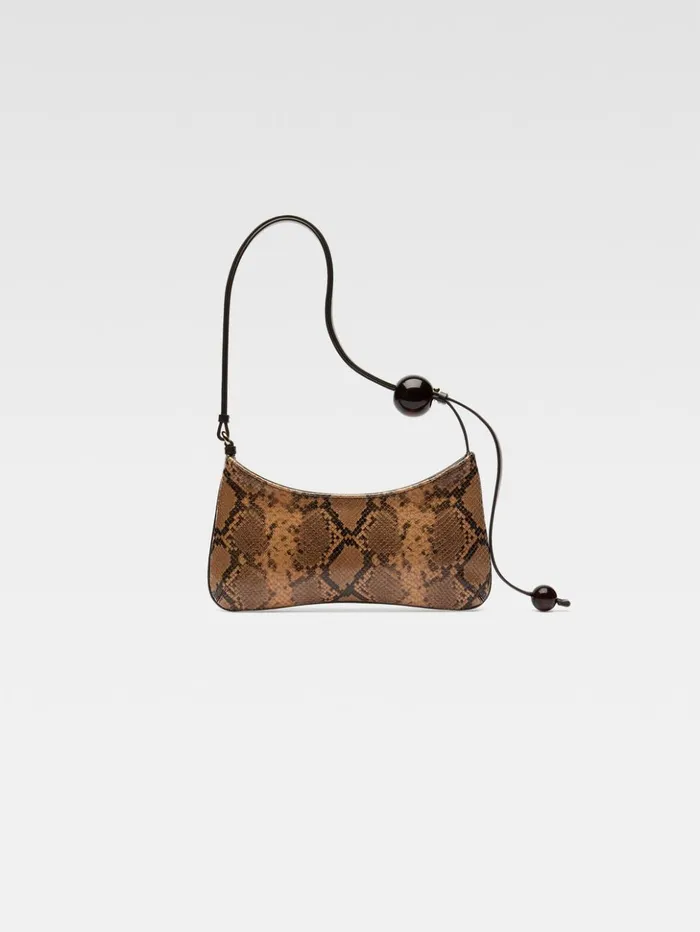 Women Shoulder Bags JACQUEMUS The Bisou Perle Light Brown Women Shoulder Bags JACQUEMUS The Bisou Perle Light Brown