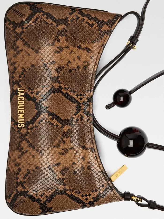 Women Shoulder Bags JACQUEMUS The Bisou Perle Light Brown Women Shoulder Bags JACQUEMUS The Bisou Perle Light Brown